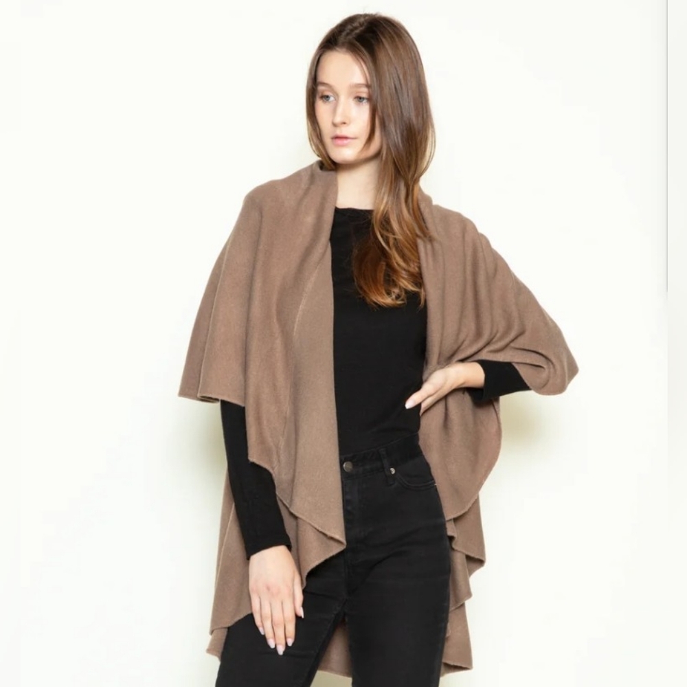 Look by M 4 in 1 Convertible Shawl Vest Taupe